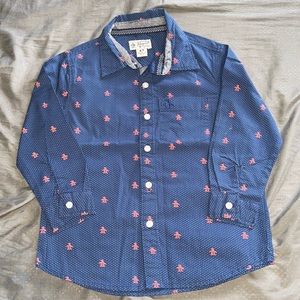 Original Penguin Toddler Boy Long Sleeve Button Down Shirt